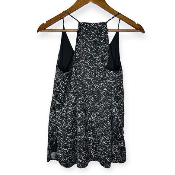 Tart Black & White Abstract Polka Dot‎ Satin Tank Top Cami Size X-Small - Picture 4 of 6